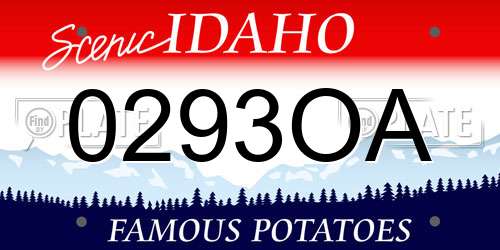 0293OA Idaho License Plate