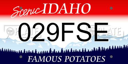 029FSE Idaho License Plate