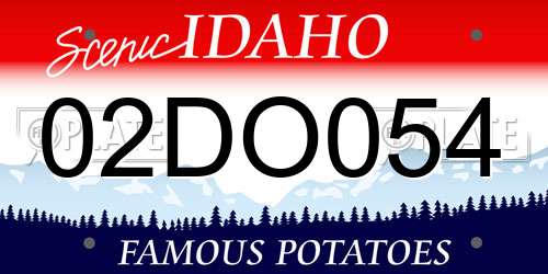 02DO054 Idaho License Plate