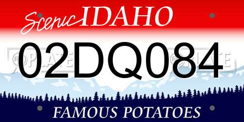02DQ084 Idaho License Plate