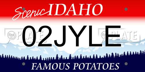 02JYLE Idaho License Plate