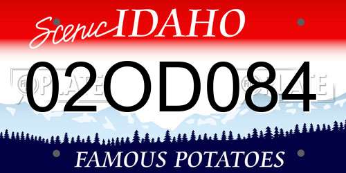 02OD084 Idaho License Plate