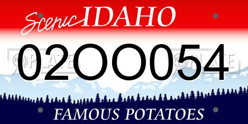 02OO054 Idaho License Plate