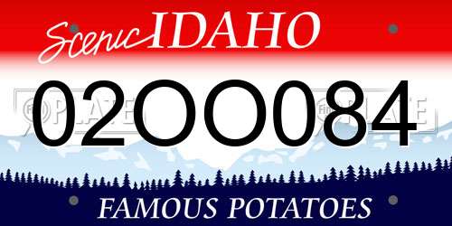 02OO084 Idaho License Plate