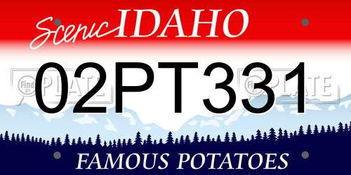 02PT331 Idaho License Plate