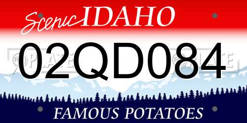 02QD084 Idaho License Plate