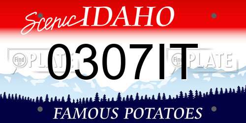 0307IT Idaho License Plate