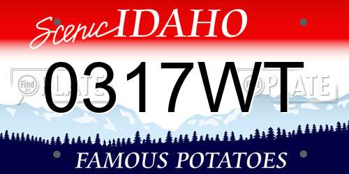 0317WT Idaho License Plate