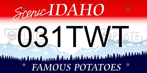 031TWT Idaho License Plate