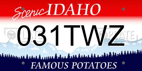 031TWZ Idaho License Plate