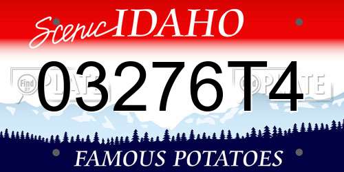 03276T4 Idaho License Plate