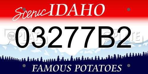 03277B2 Idaho License Plate