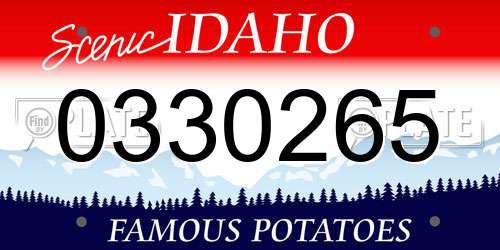 0330265 Idaho License Plate
