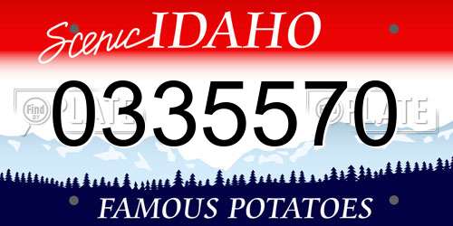 0335570 Idaho License Plate
