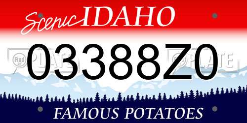 03388Z0 Idaho License Plate