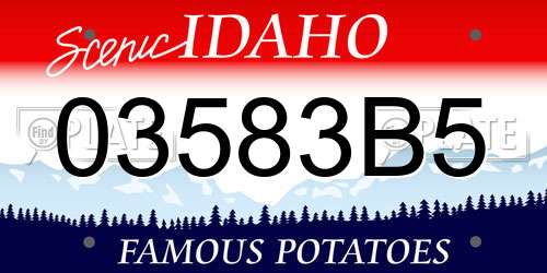 03583B5 Idaho License Plate