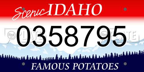 0358795 Idaho License Plate