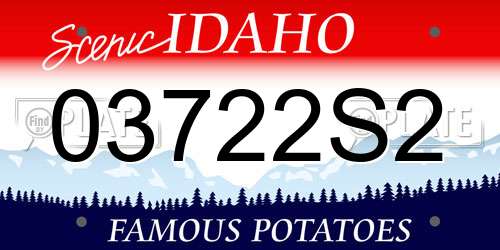 03722S2 Idaho License Plate