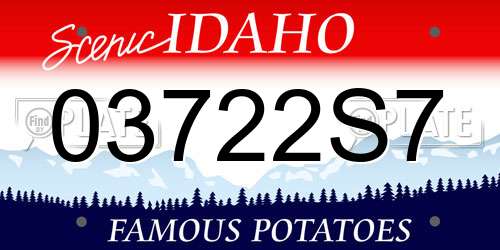 03722S7 Idaho License Plate