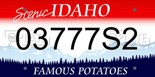 03777S2 Idaho License Plate