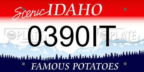 0390IT Idaho License Plate