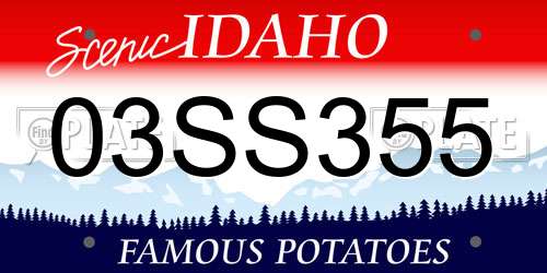 03SS355 Idaho License Plate