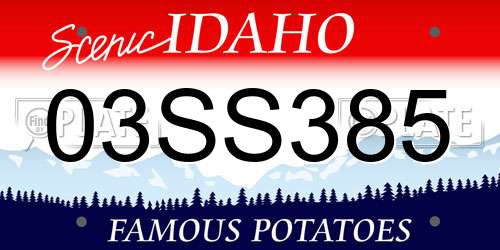 03SS385 Idaho License Plate