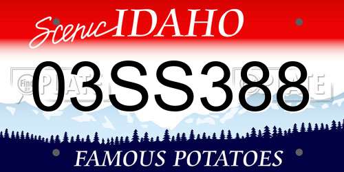 03SS388 Idaho License Plate