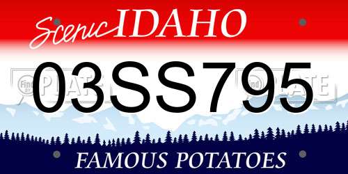 03SS795 Idaho License Plate
