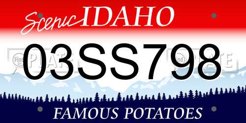 03SS798 Idaho License Plate