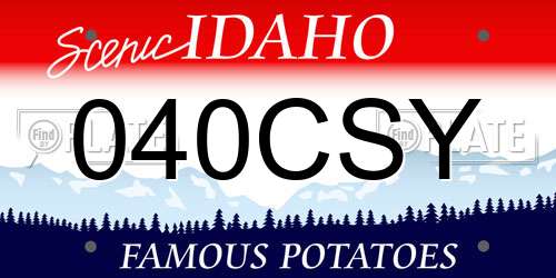 040CSY Idaho License Plate