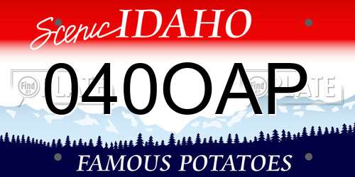 040OAP Idaho License Plate