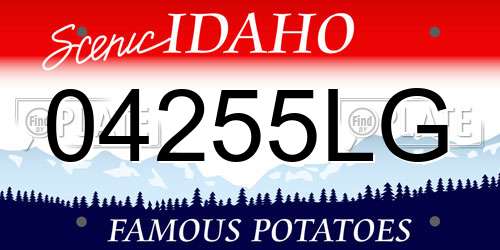 04255LG Idaho License Plate