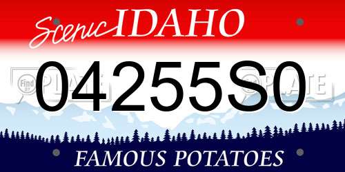 04255S0 Idaho License Plate