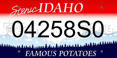 04258S0 Idaho License Plate