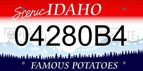 04280B4 Idaho License Plate