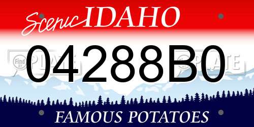 04288B0 Idaho License Plate