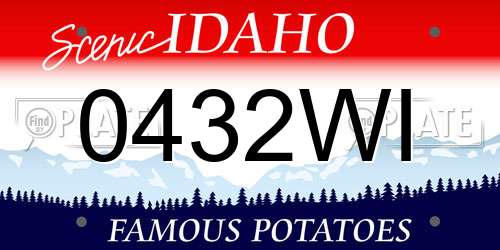 0432WI Idaho License Plate