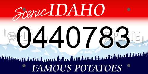 0440783 Idaho License Plate