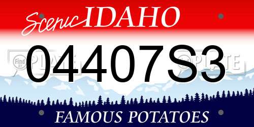 04407S3 Idaho License Plate