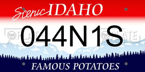 044N1S Idaho License Plate