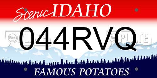 044RVQ Idaho License Plate