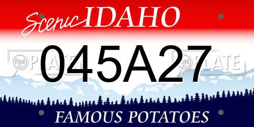 045A27 Idaho License Plate