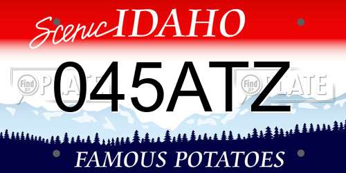045ATZ Idaho License Plate