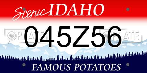 045Z56 Idaho License Plate