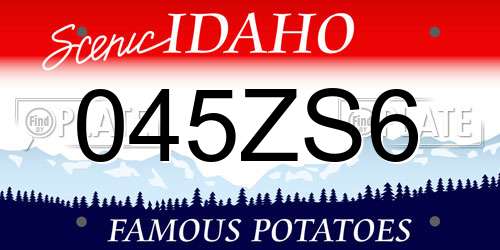 045ZS6 Idaho License Plate