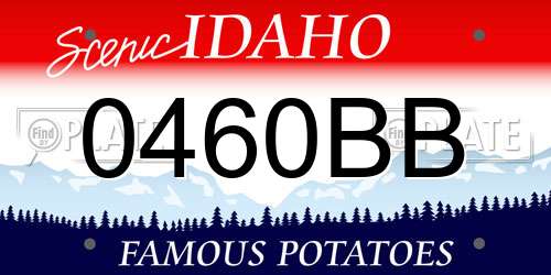 0460BB Idaho License Plate