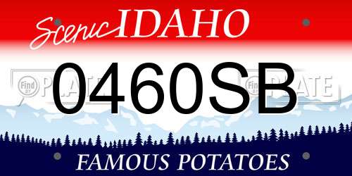 0460SB Idaho License Plate