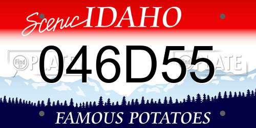 046D55 Idaho License Plate