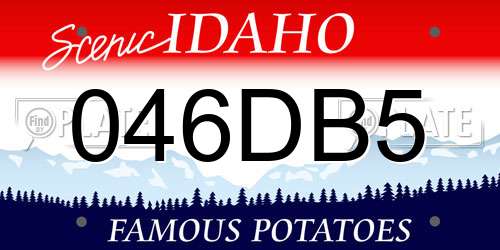 046DB5 Idaho License Plate